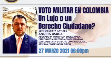 Videoconferencia el voto militar en Colombia