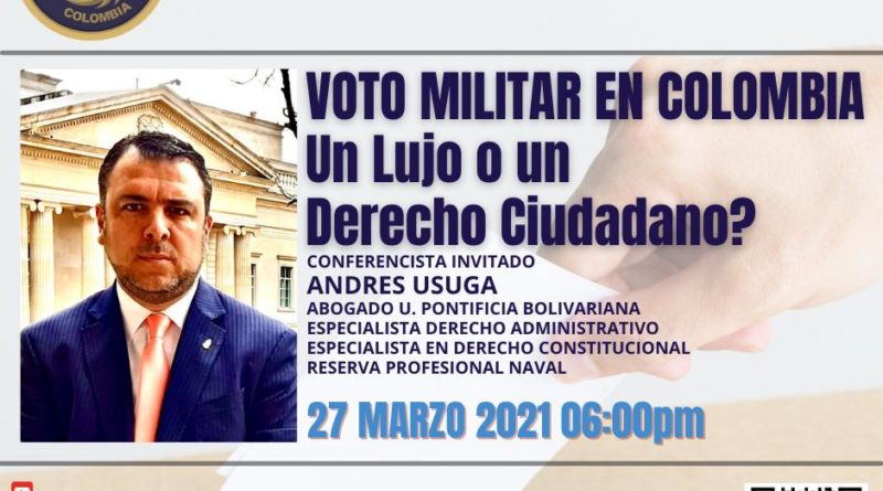 Videoconferencia el voto militar en Colombia