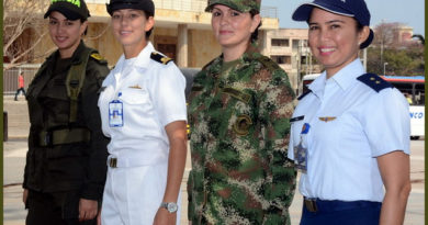 Mujeres policías y soldados
