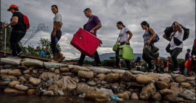 Inmigrantes venezolanos huyendo del terrorismo de Estado de Maduro