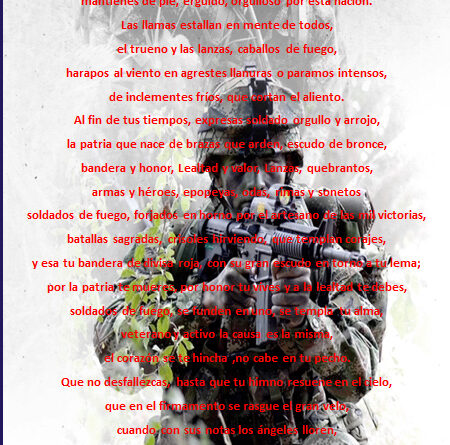 Poema al soldado colombiano