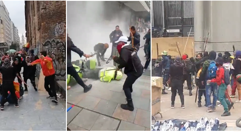 Violentos disturbios en Bogotá cohonestados por gobierno Petro