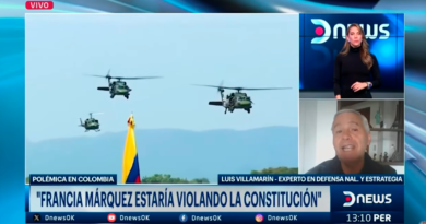 Coronel Luis Villamarín analiza para Dnew de Direct TV, las insensatas declaraciones de la desubicada vicepresidente Francia Márquez.